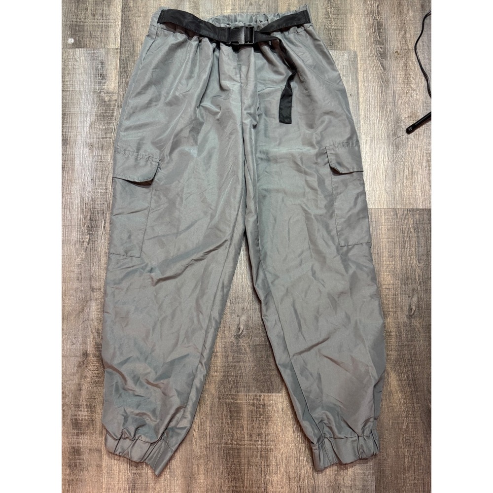 Balera Gray Cargo Jogger Pants Belted Dance Streetwear Women Medium MA RN 64830